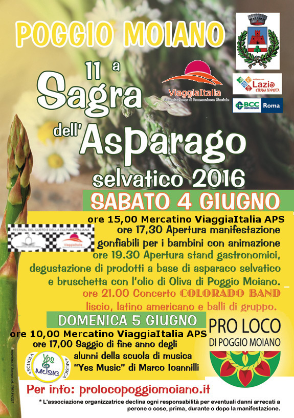 11^ Sagra dell'Asparago Selvatico a Poggio Moiano