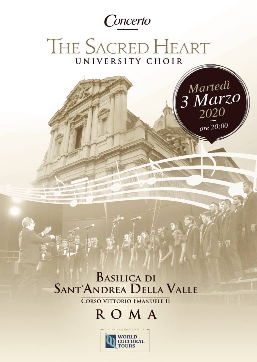 3 Marzo 2020 - Concerto del coro giovanile Sacred Heart University - Roma