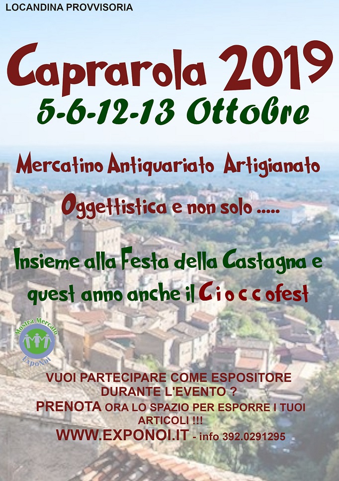 56 / 1213 Ottobre 2019  Mercatino Caprarola insieme alla Festa della